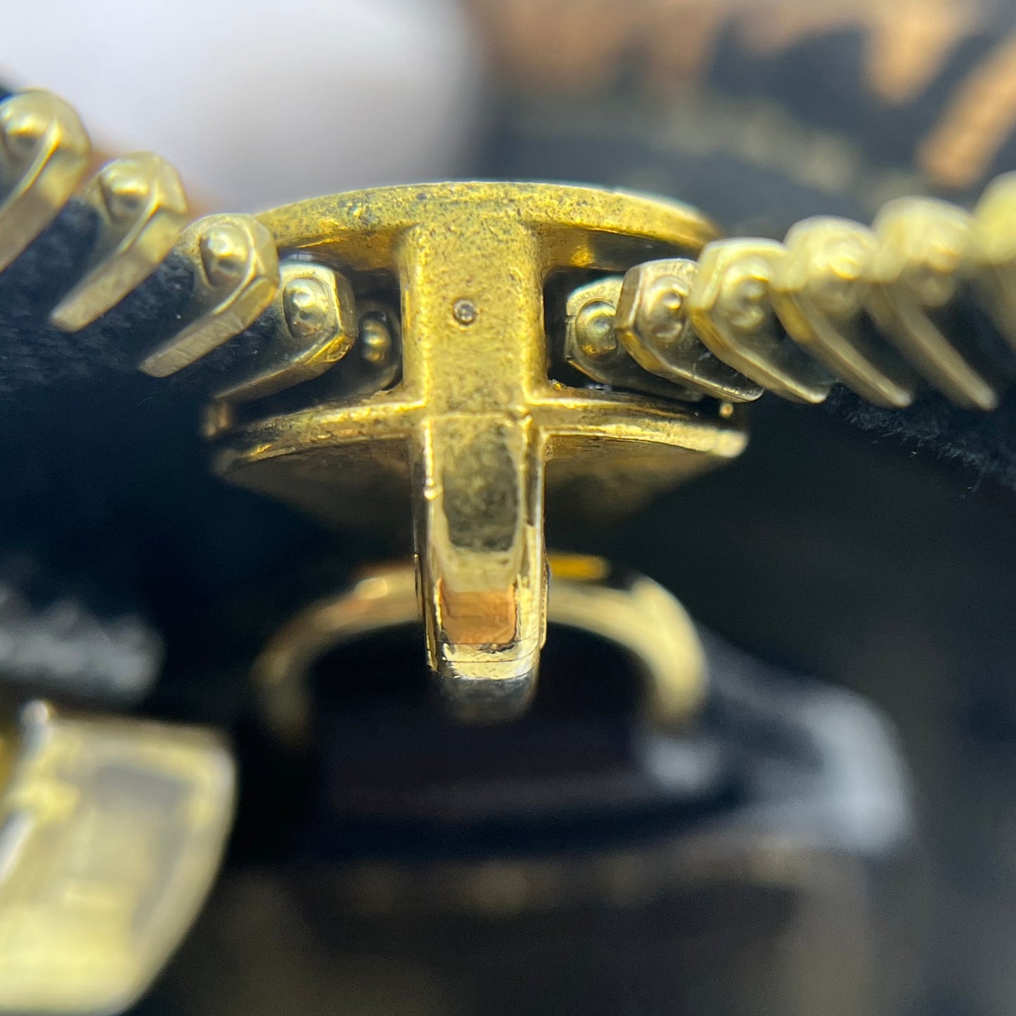 Vanity Pouch Top Handle Black Brown