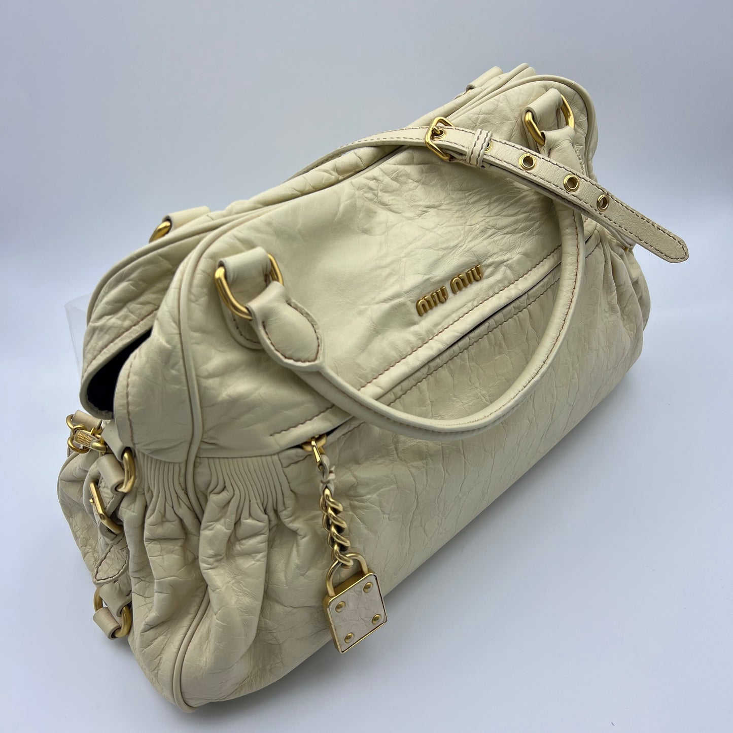 Leather Lily Distressed Satchel