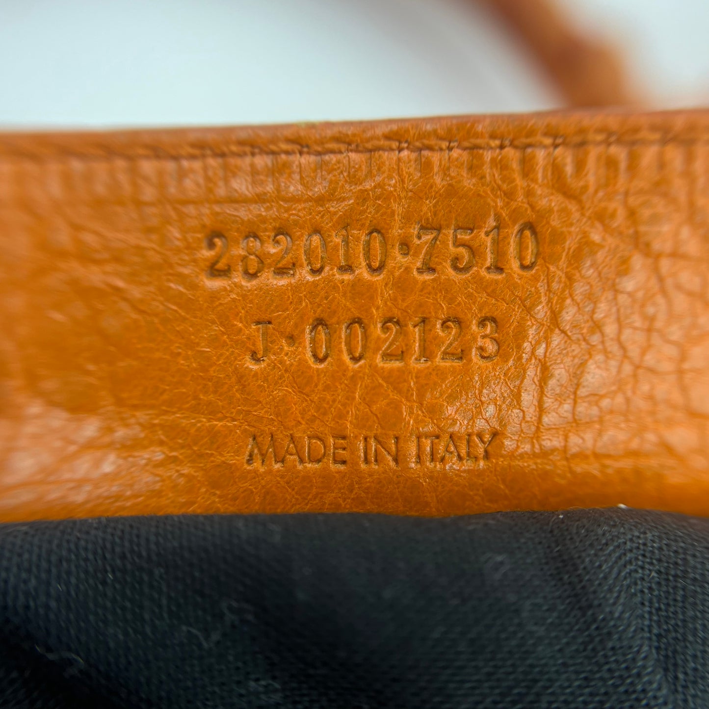 Orange Lambskin Leather Giant 12 Rose Gold