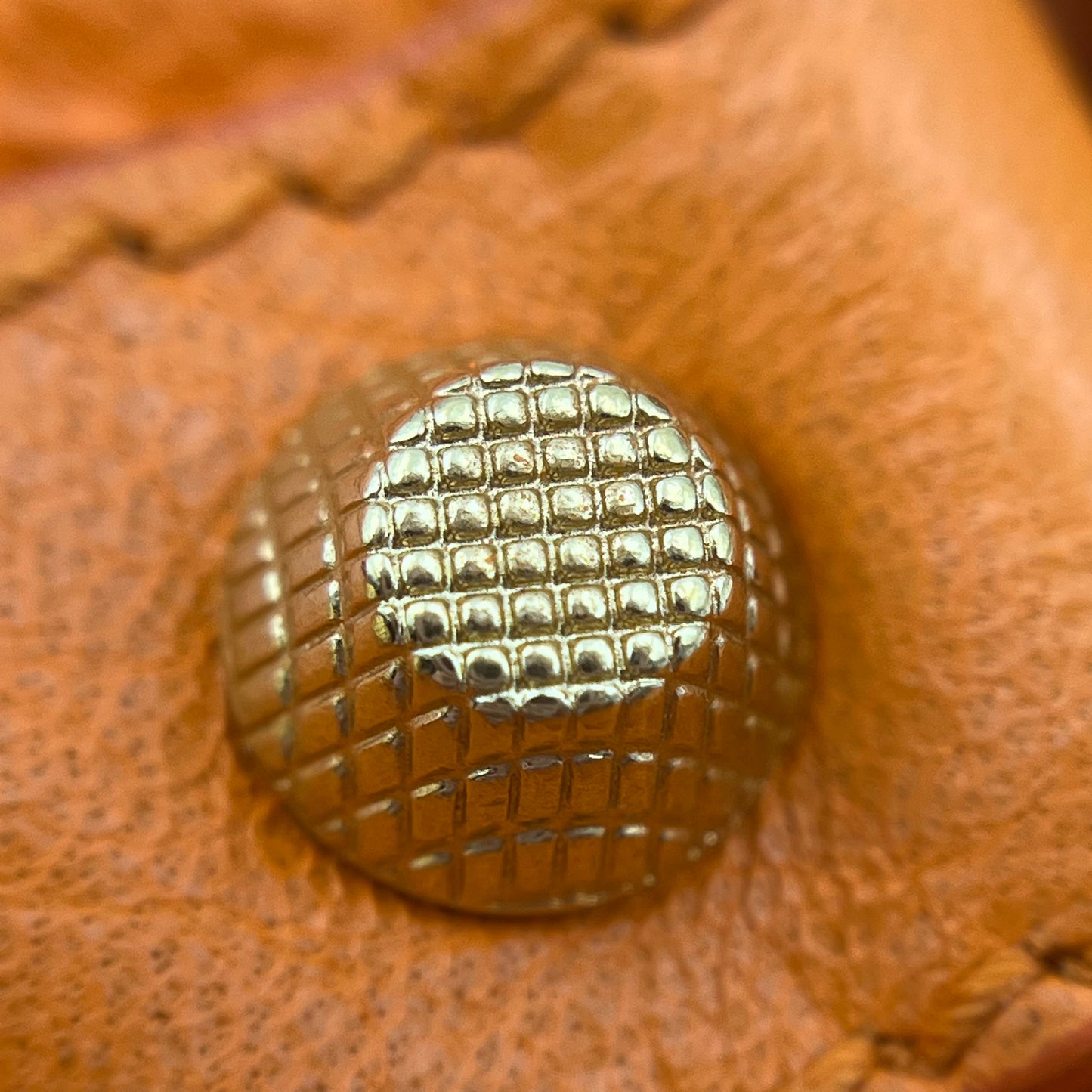 Orange Lambskin Leather Giant 12 Rose Gold