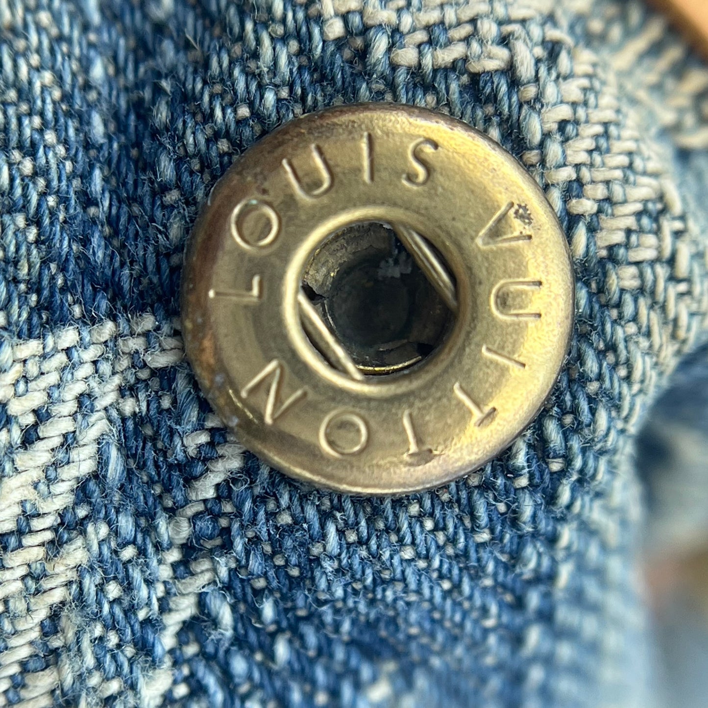 Blue Denim Monogram Pleaty Handbag