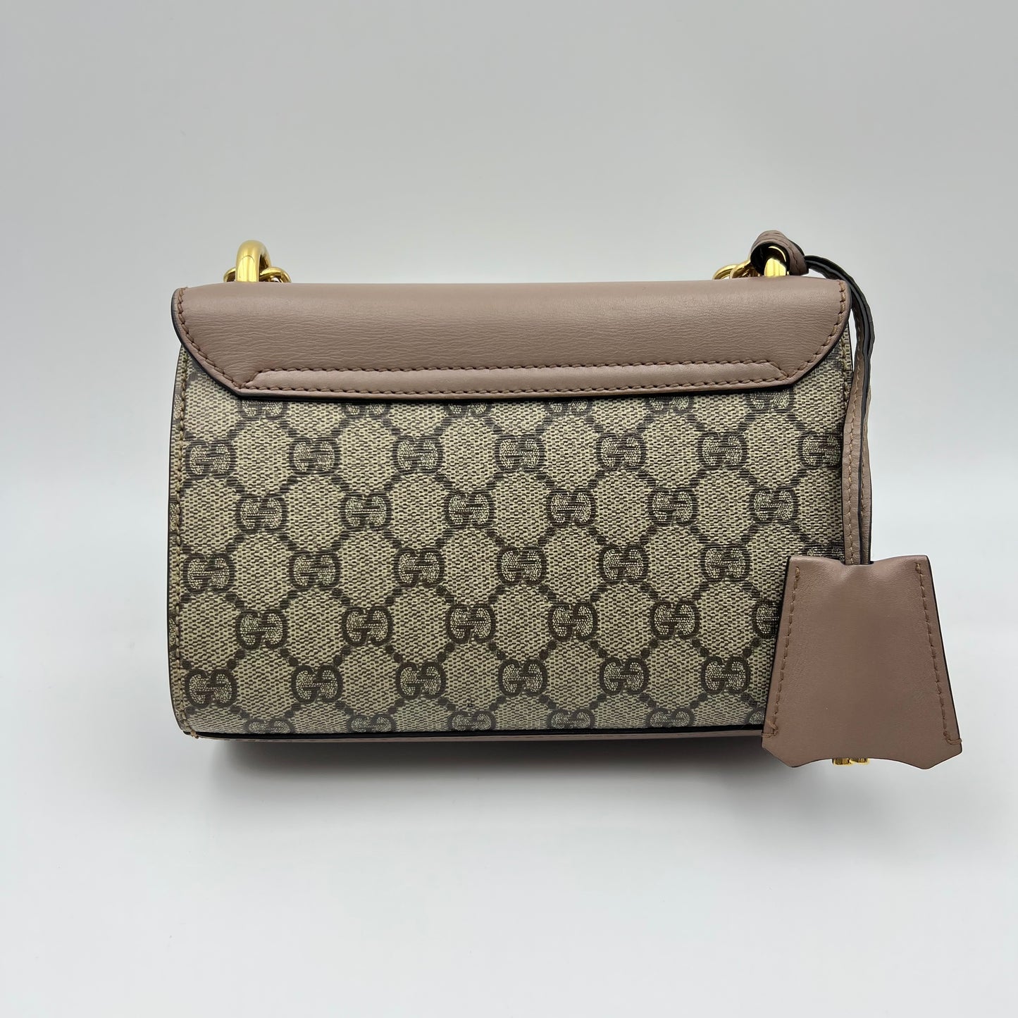 Faux Pearl Padlock Beige Pink