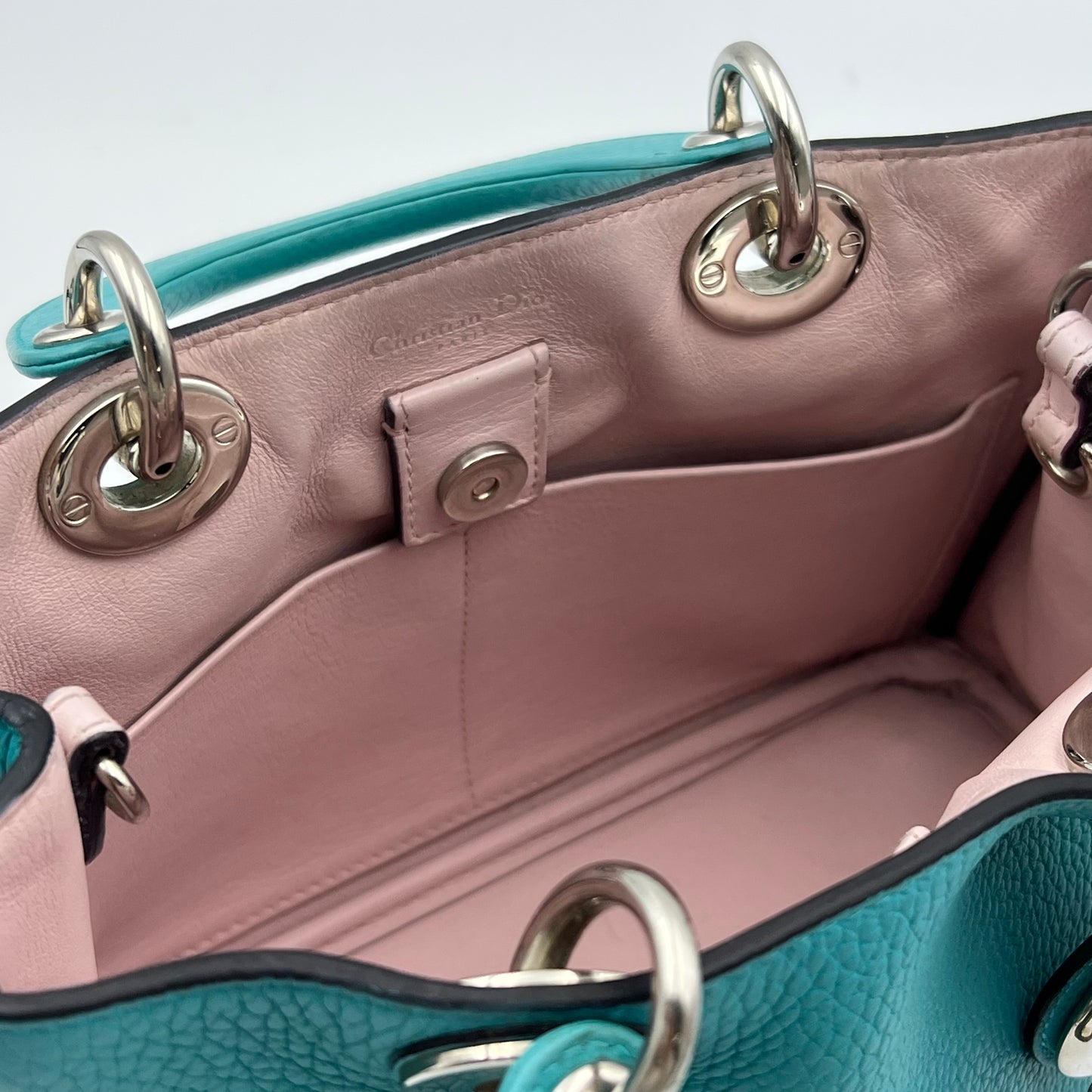 Pebbled Leather Small Diorissimo Tote