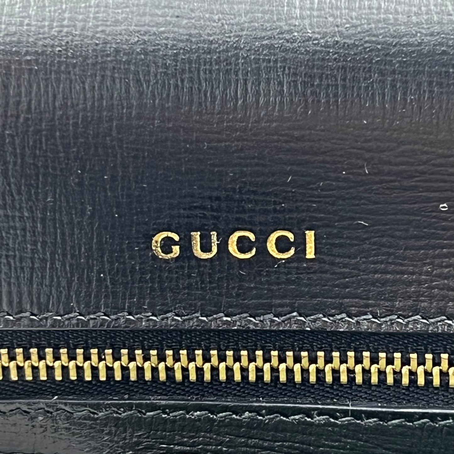 Textured Calfskin Small Torchon GG Ring Shoulder Bag Black