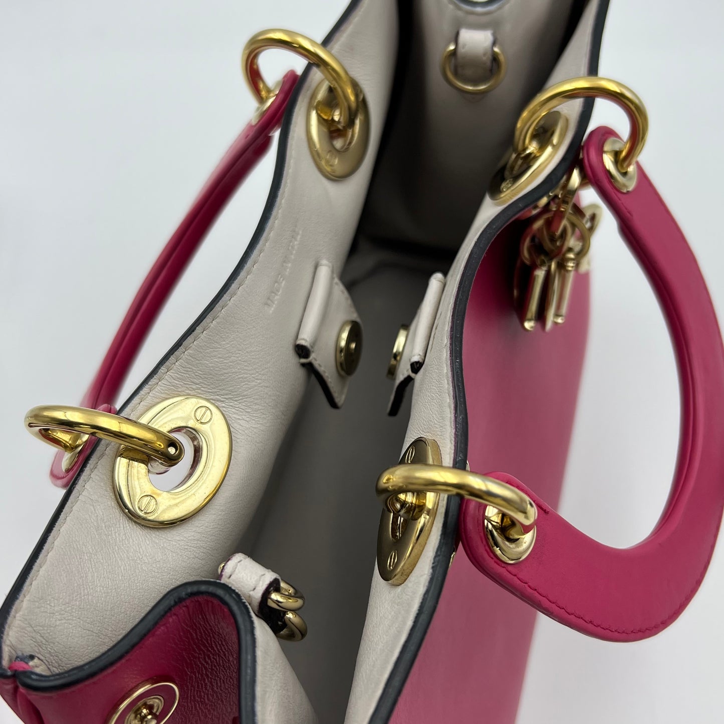 Leather Diorissimo Mini Pink