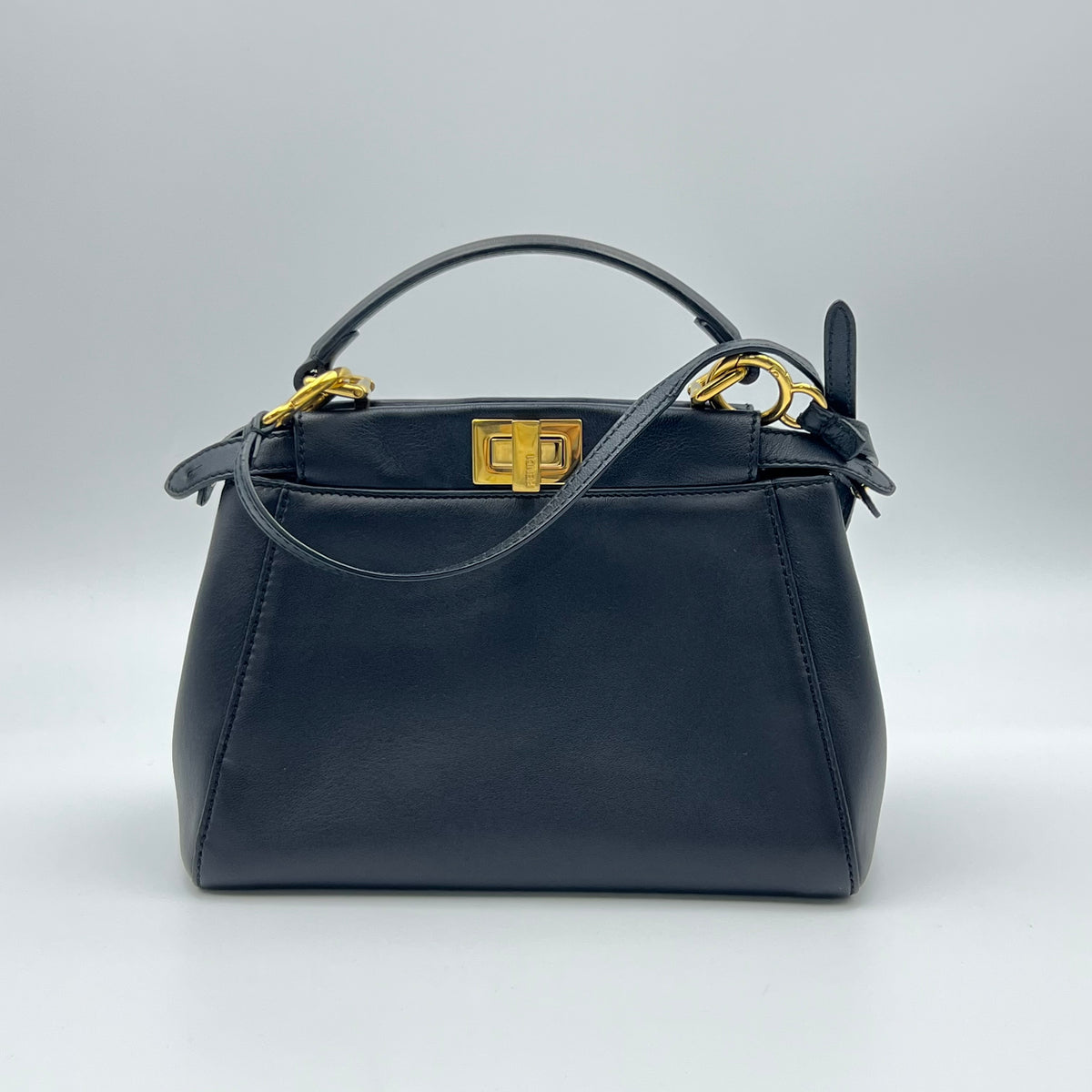 Fendi Mini Peekaboo Iconic Satchel Leather Bag — view 1 of 9 Mini Peekaboo Iconic Satchel Leather Bag, view 1 of 9