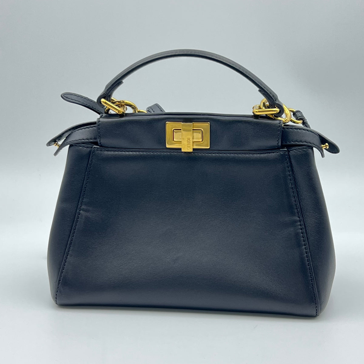 Fendi Mini Peekaboo Iconic Satchel Leather Bag — view 7 of 9 Mini Peekaboo Iconic Satchel Leather Bag, view 7 of 9