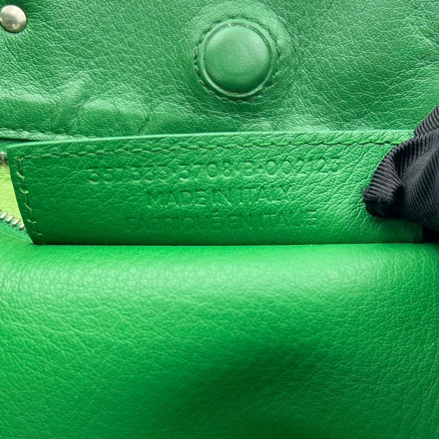 Green Leather Mini Papier A4 Tote
