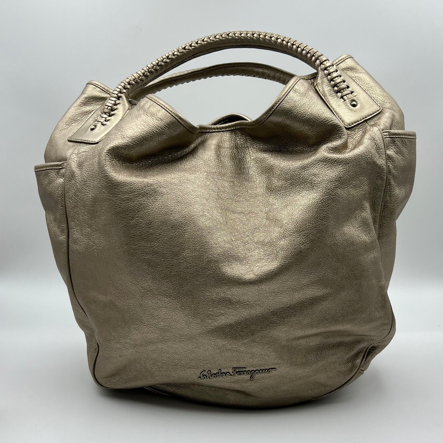 Leather Top Handle Bag