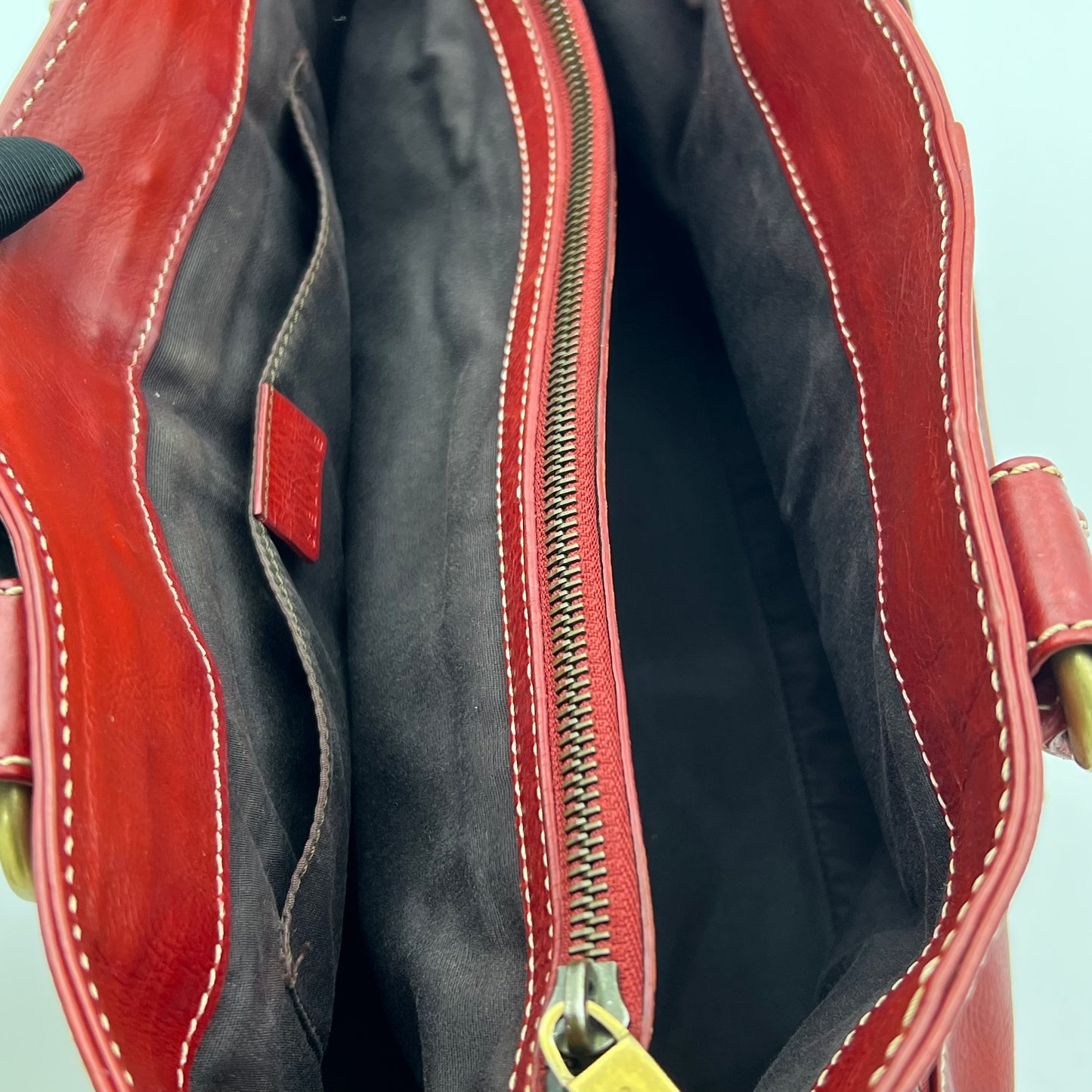 Vintage Quilted Boogie Bag Red