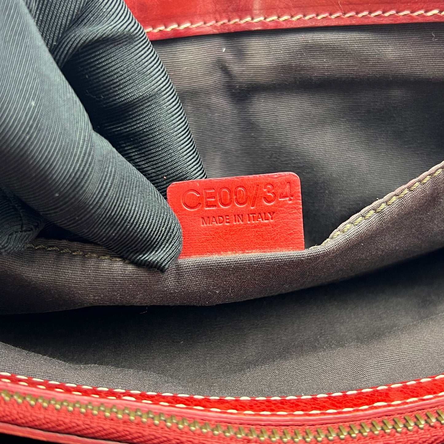 Vintage Quilted Boogie Bag Red