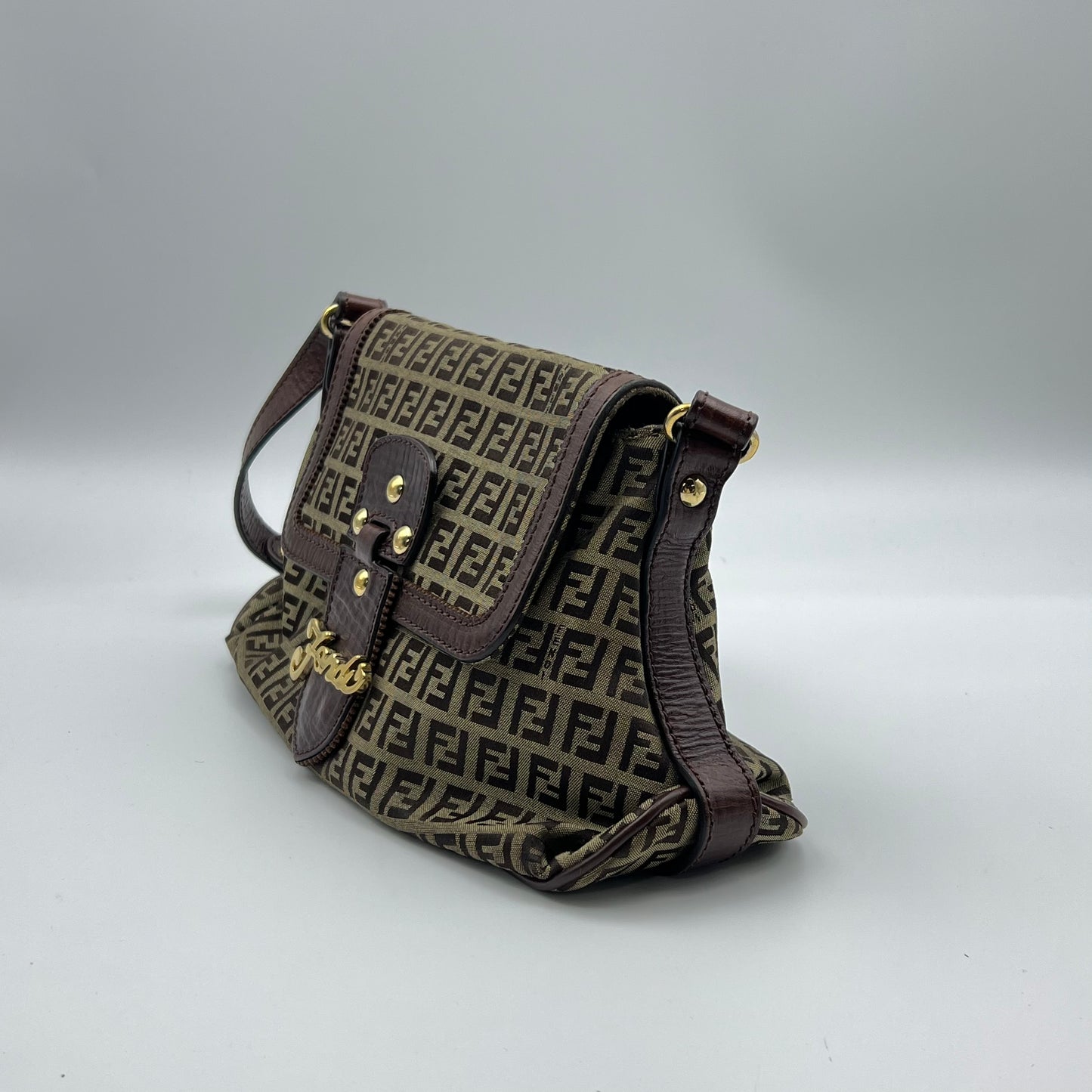 Zucchino FF Shoulder Bag Brown