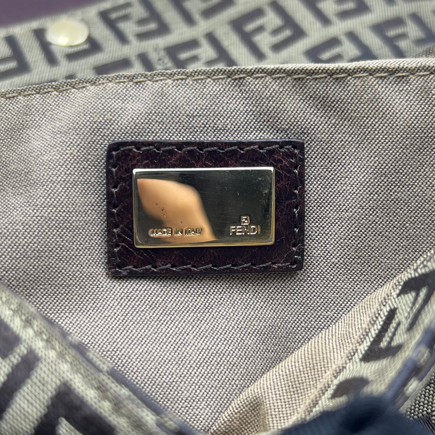 Zucchino FF Shoulder Bag Brown