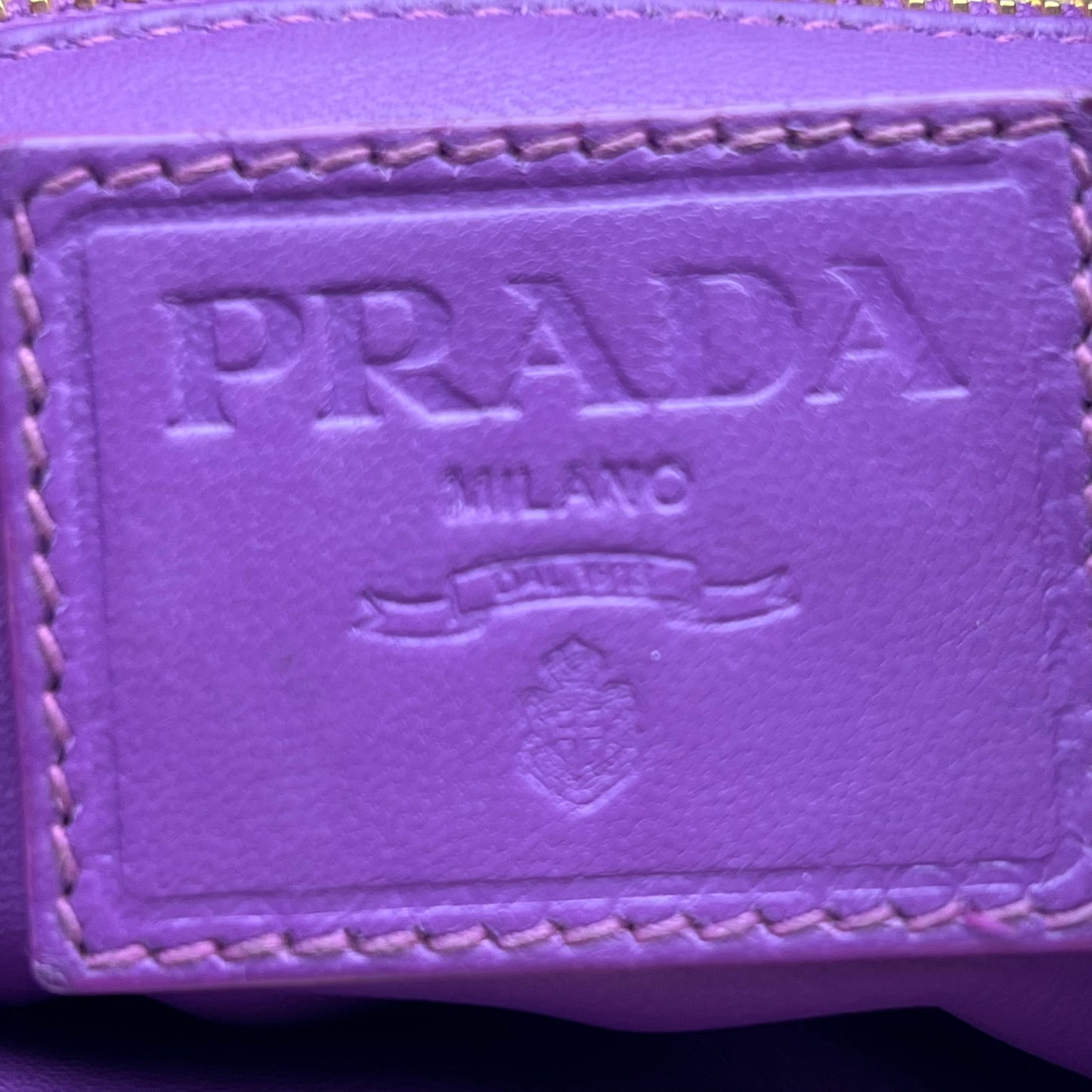 Nappa Stripes Hobo Bag Purple