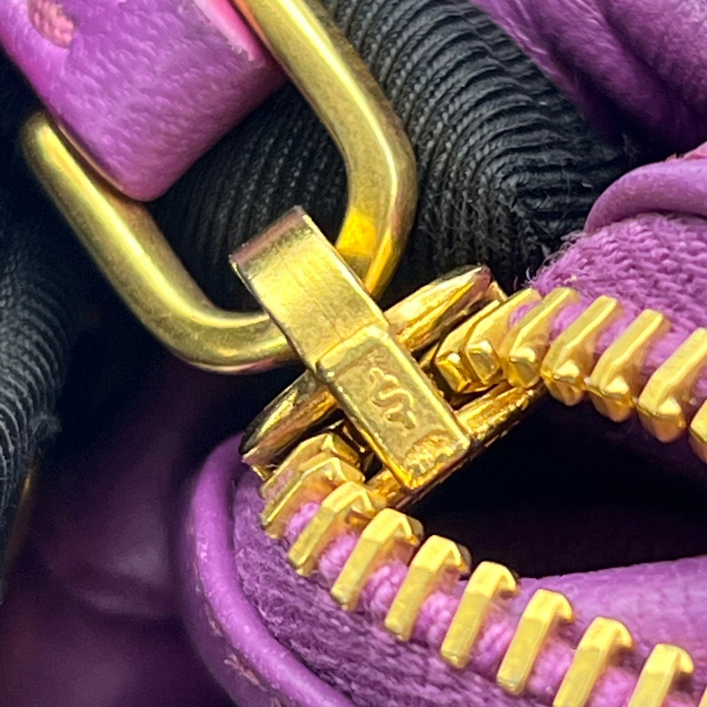 Nappa Stripes Hobo Bag Purple