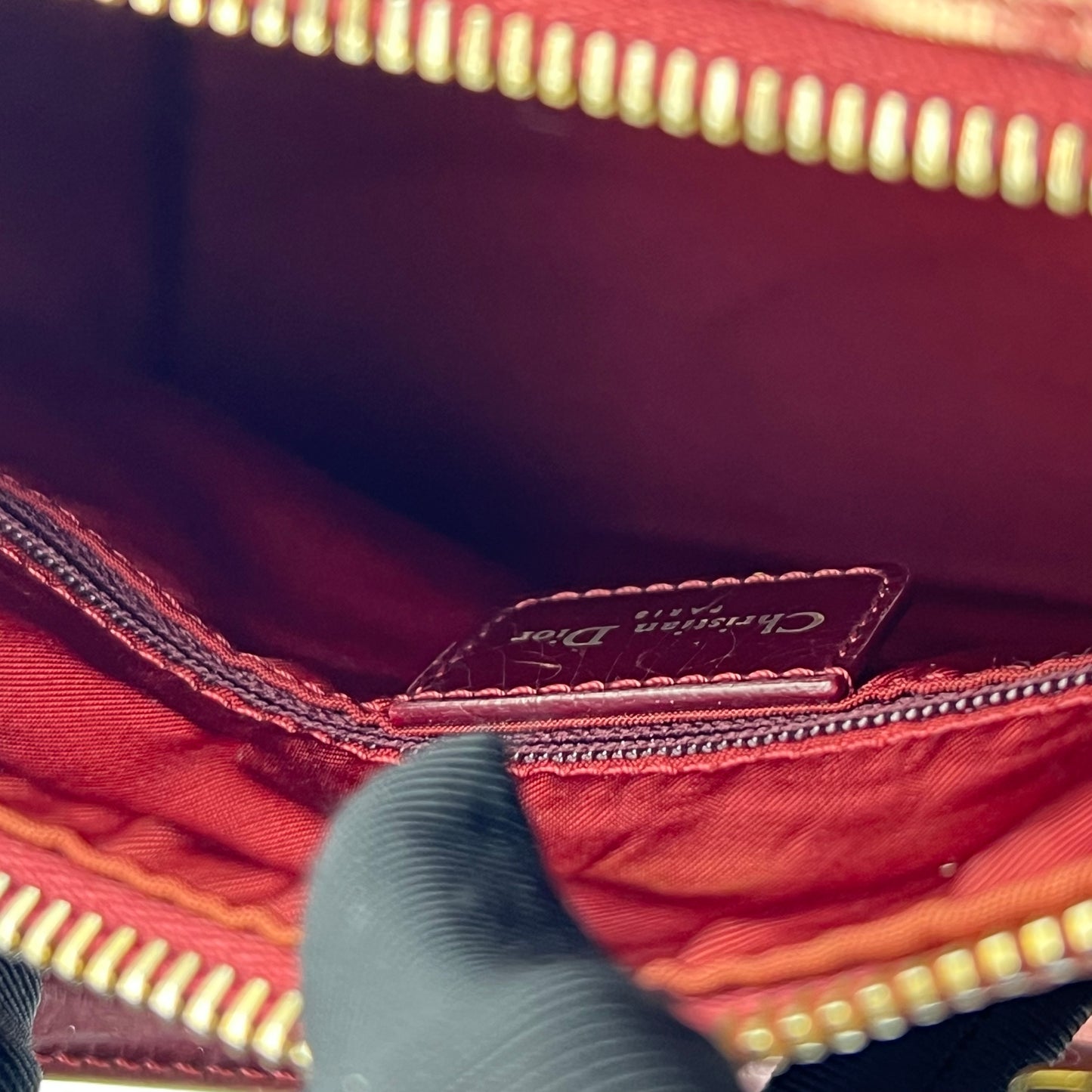 Vintage Diorissimo Trotteur Boston Bag Red