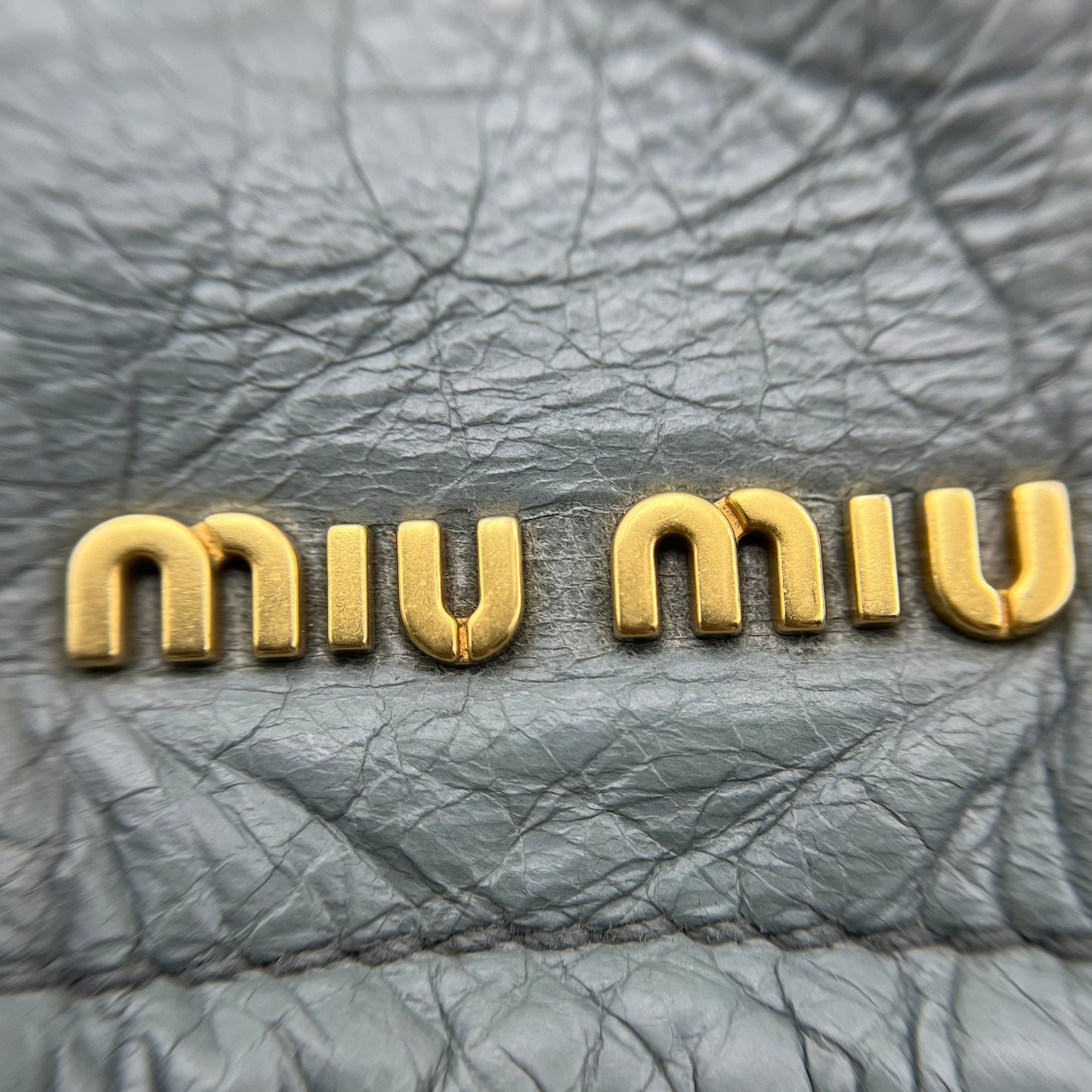 Blue Leather Lily Distressed Shoulder Hobo Bag