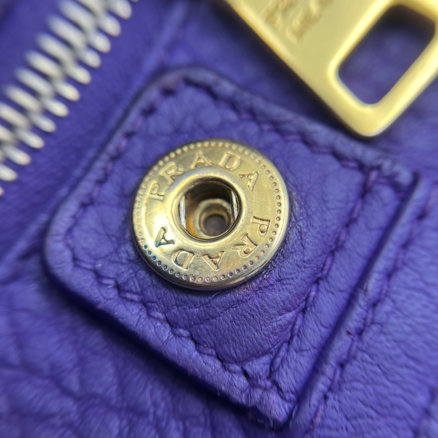 Vitello Daino Galleria Tote Purple