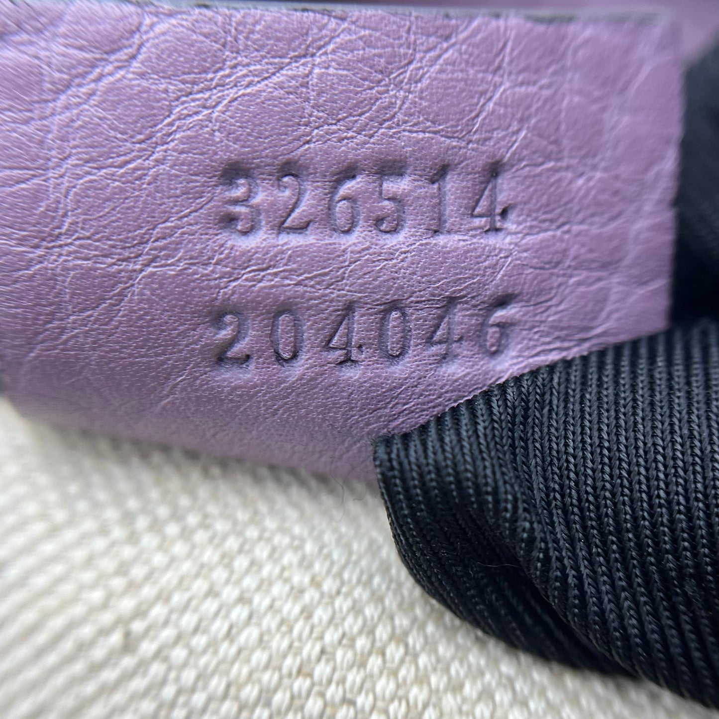 Miss GG hobo bag in lavender leather