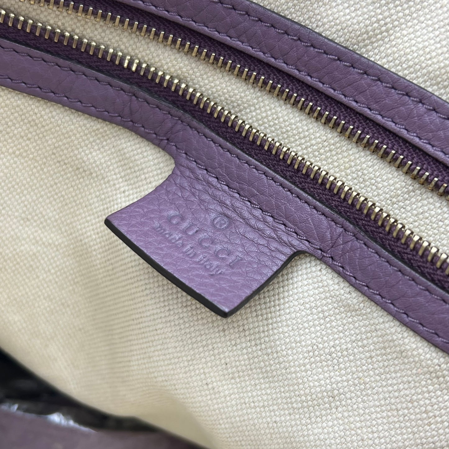 Miss GG hobo bag in lavender leather