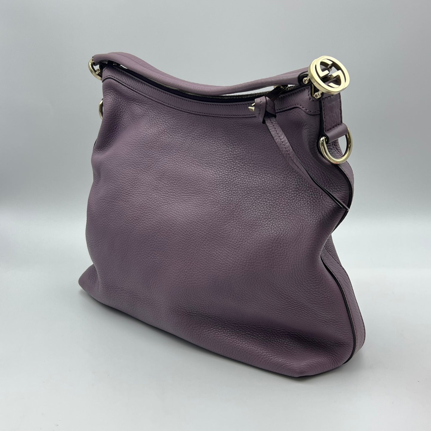 Miss GG hobo bag in lavender leather