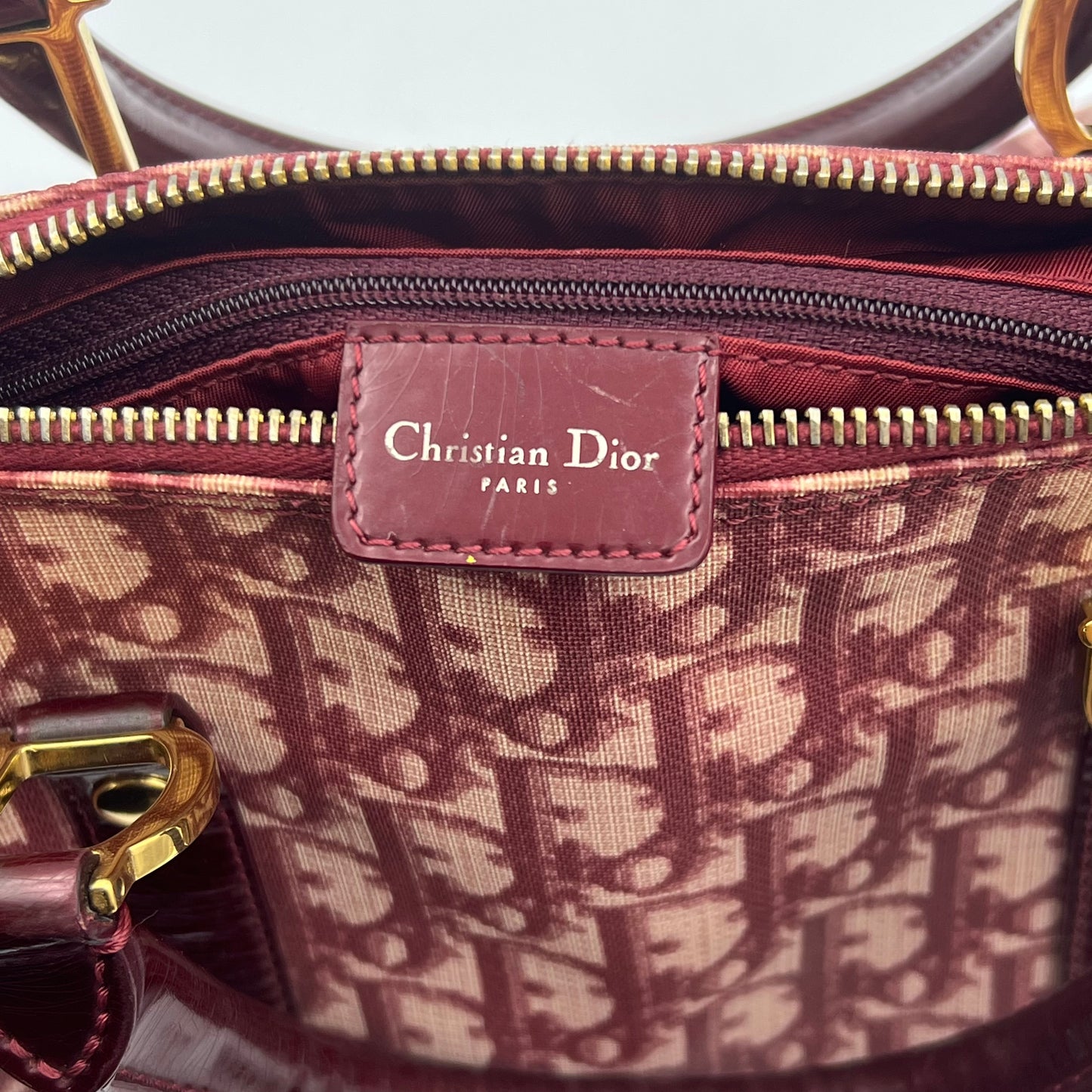 Vintage Diorissimo Trotteur Boston Bag Red