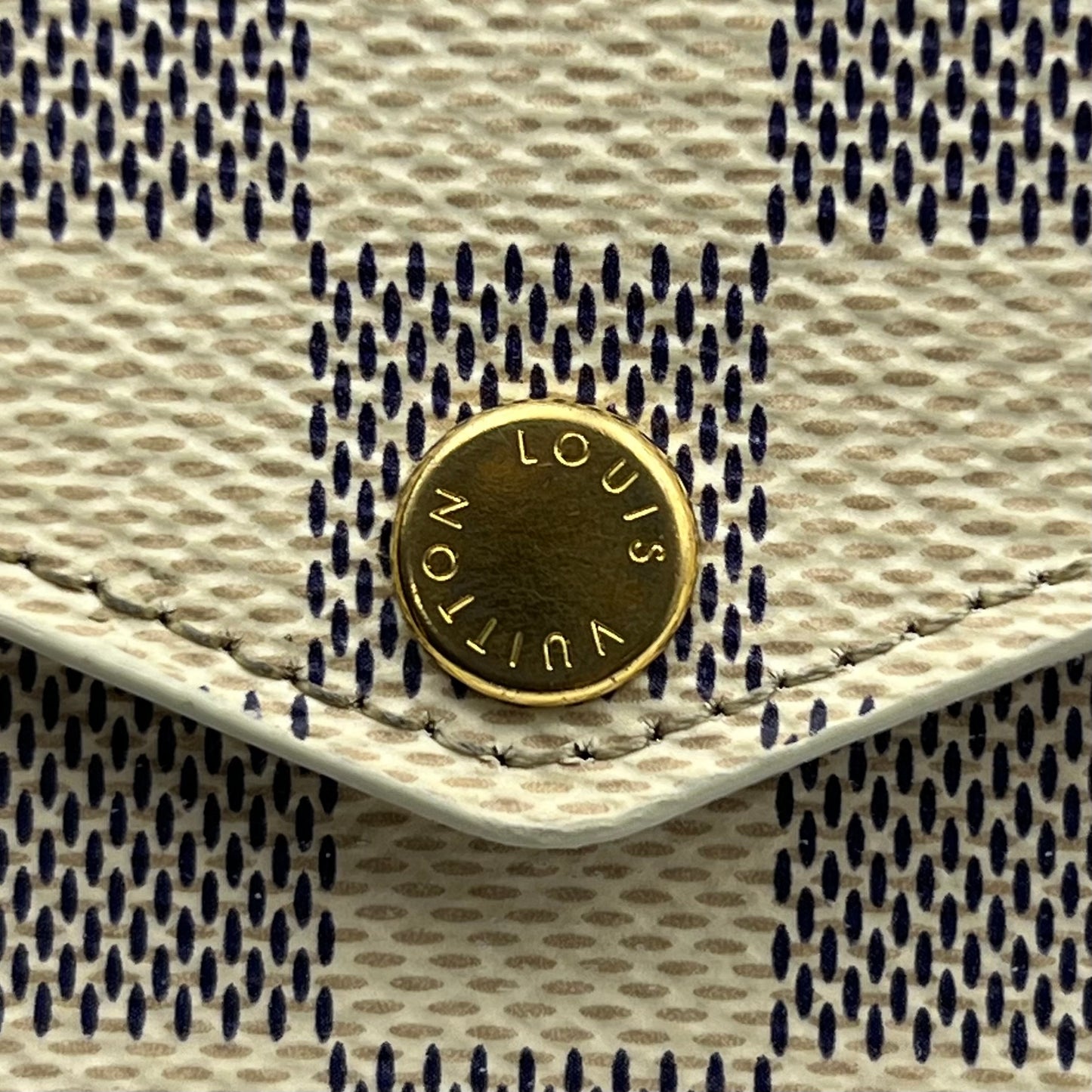 Damier Azur Pochette Felicie Chain Wallet Rose Ballerine