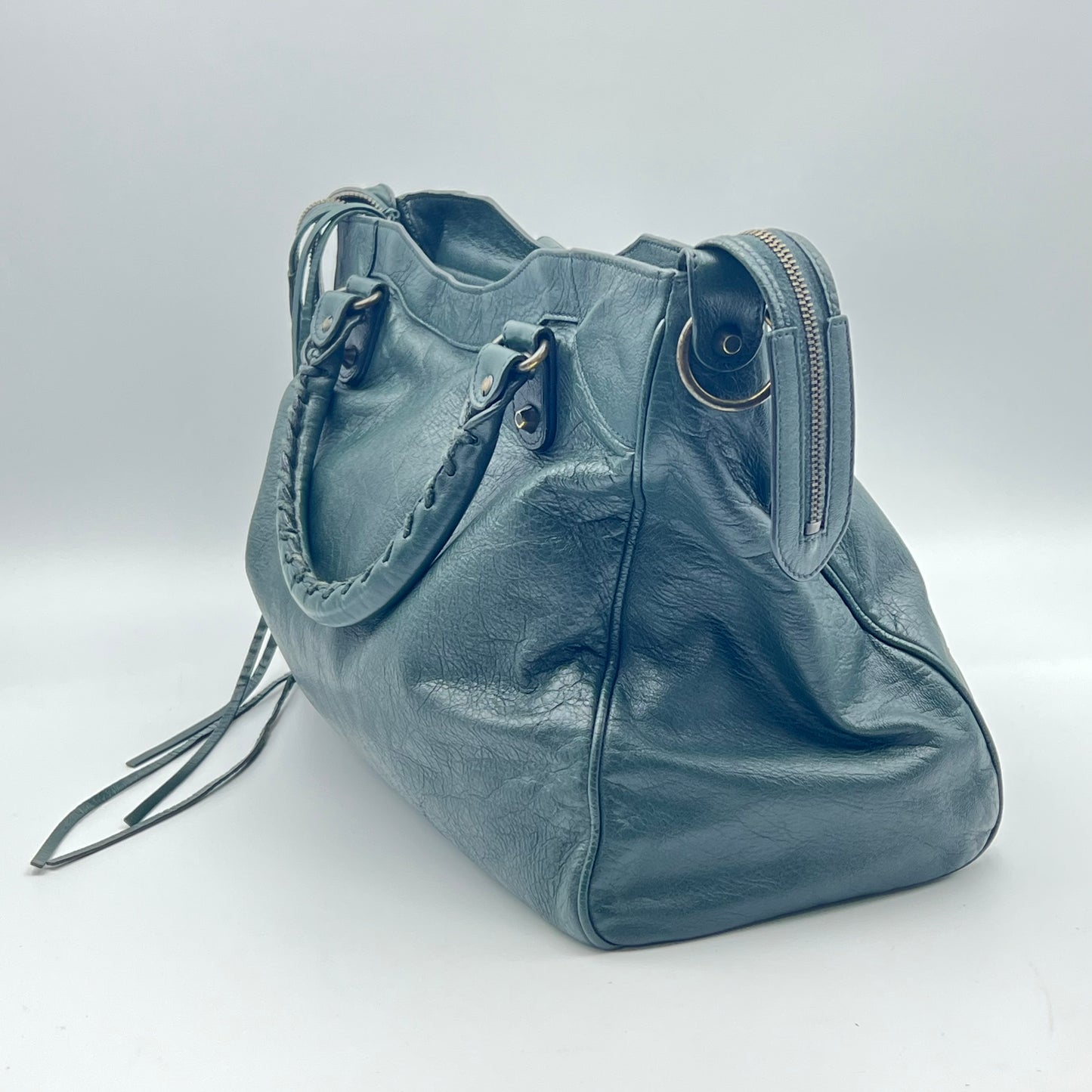 Velo Classic Studs Bag Leather Medium dark gray