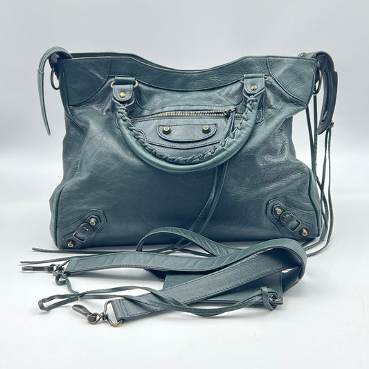 Velo Classic Studs Bag Leather Medium dark gray