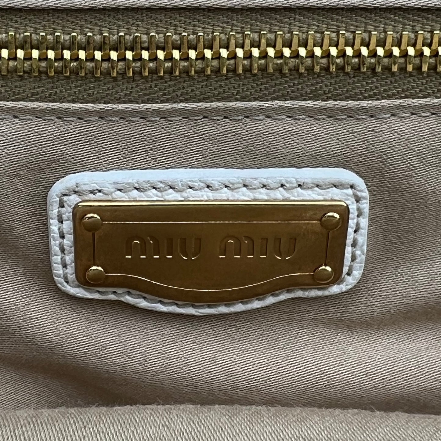 Vintage Miu Miu Leather Bag White