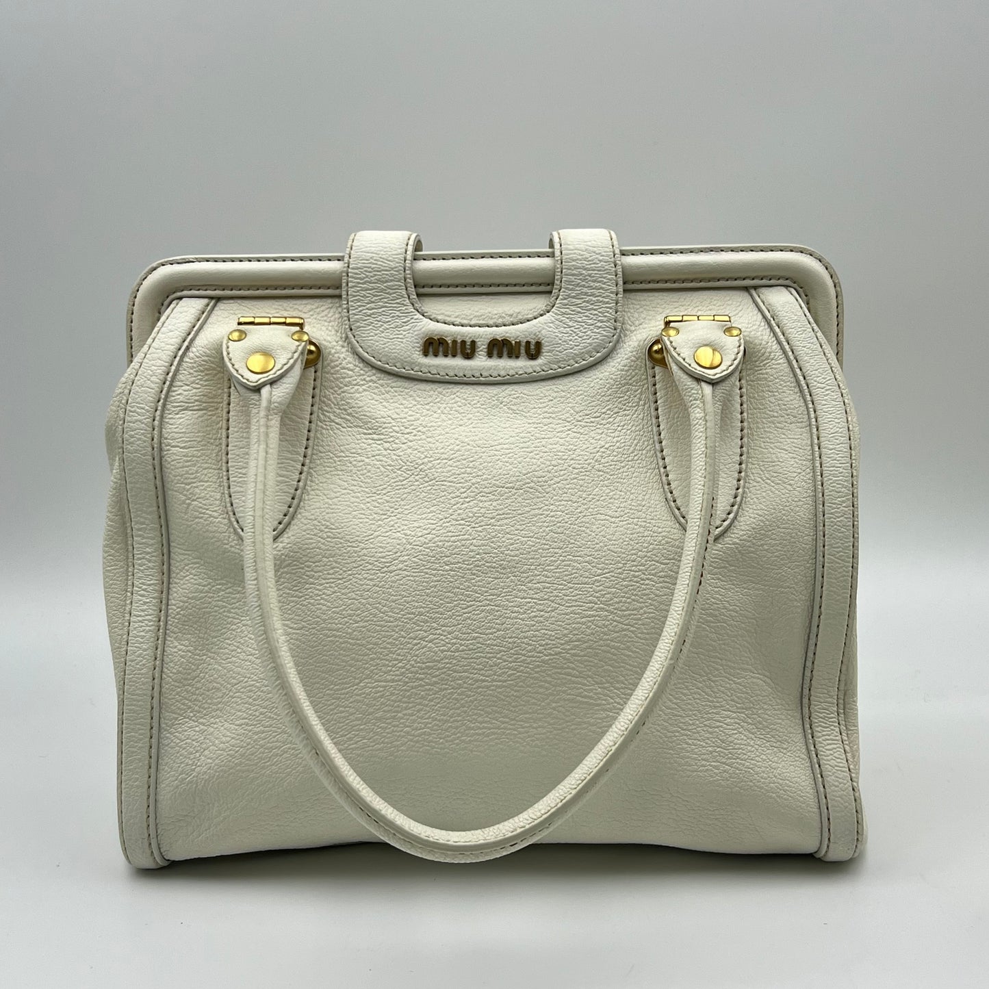 Vintage Miu Miu Leather Bag White