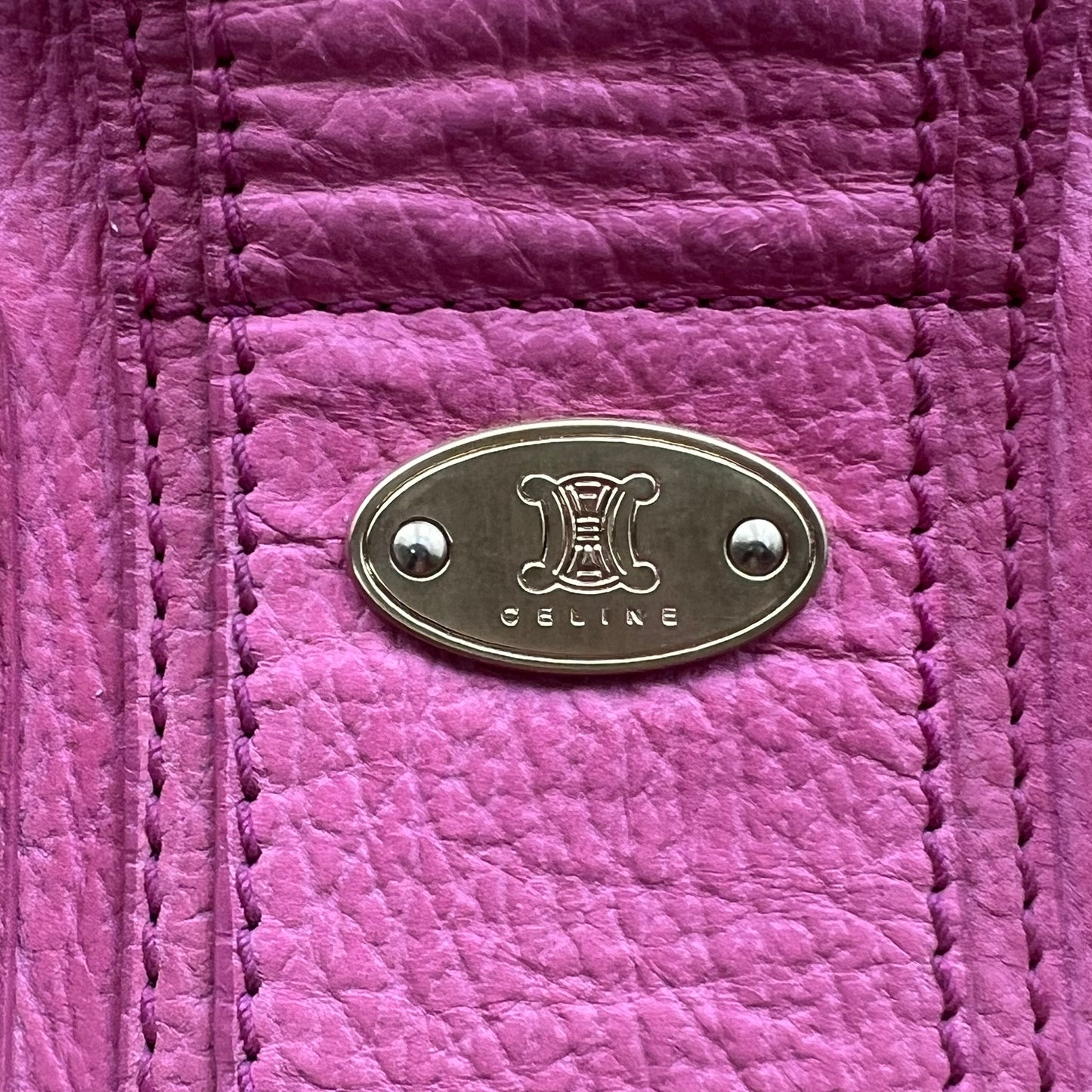 Leather Large Ella Framed Satchel Pink
