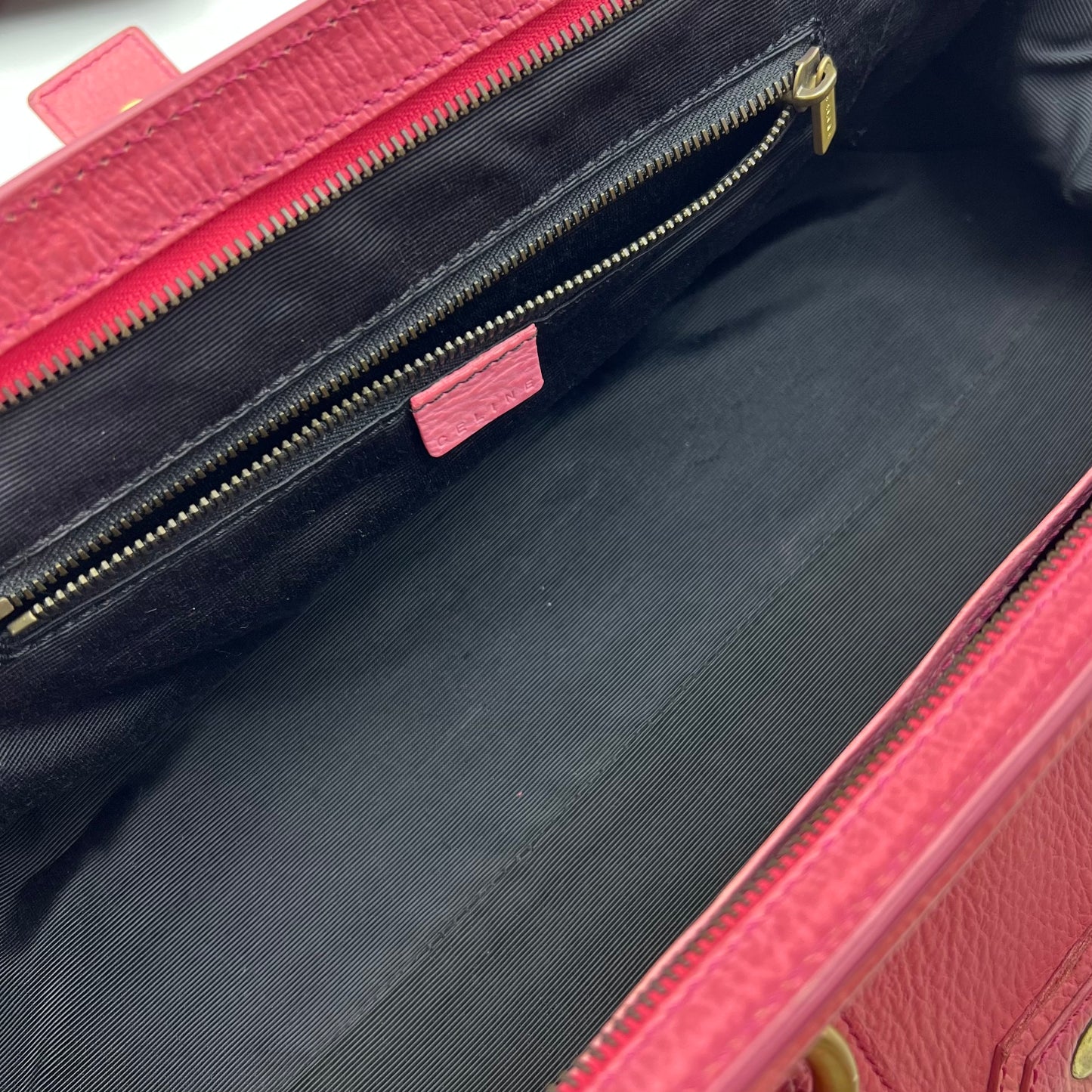 Leather Large Ella Framed Satchel Pink