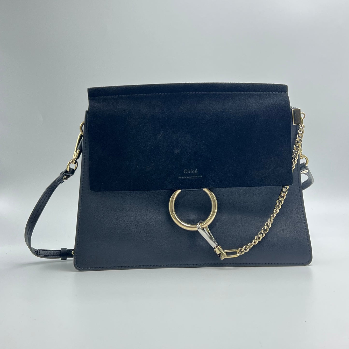 Leather Faye Black Shoulder Bag