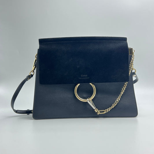 Leather Faye Black Shoulder Bag