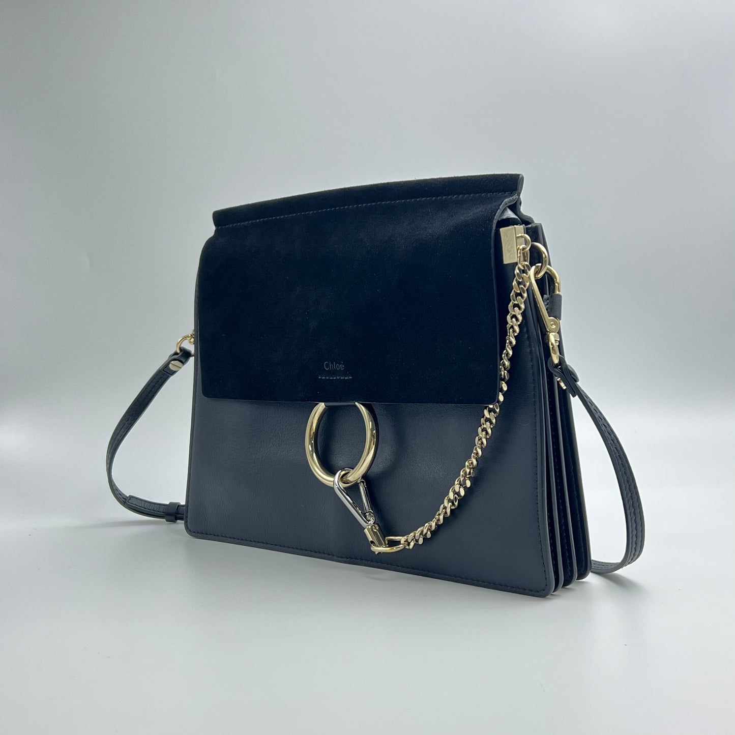 Leather Faye Black Shoulder Bag