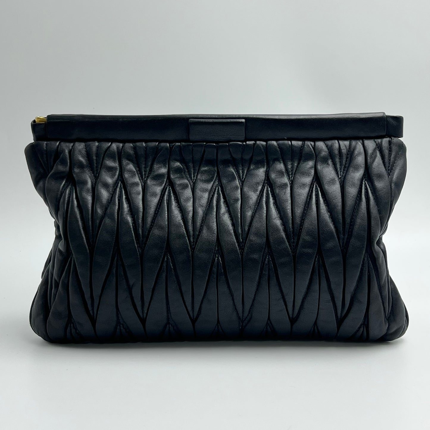 Nappa Matelasse Lux Clutch Nero Black