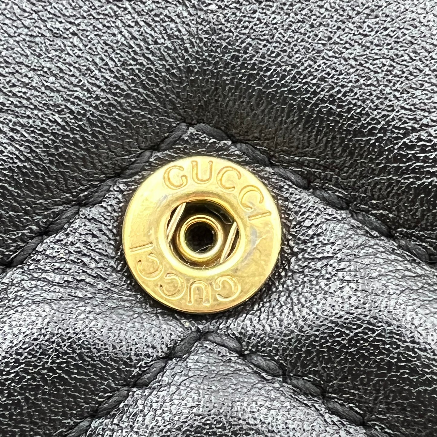 Calfskin Matelasse Super Mini GG Marmont Shoulder Bag Black