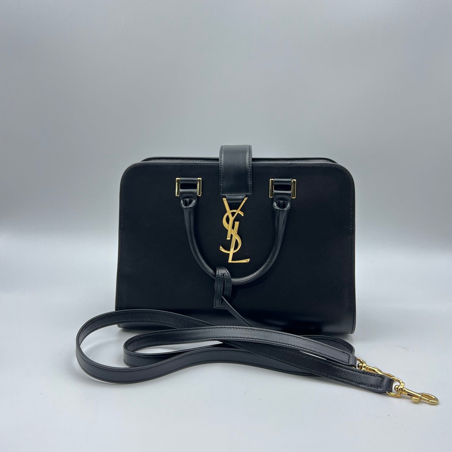 Calfskin Monogram Baby Cabas Black