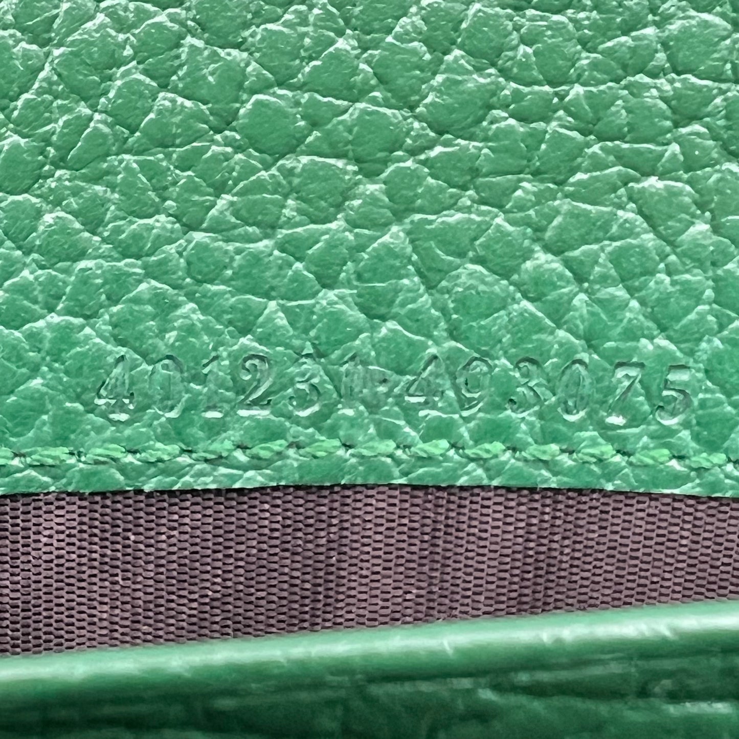 Mini Dionysus Wallet on Chain Green