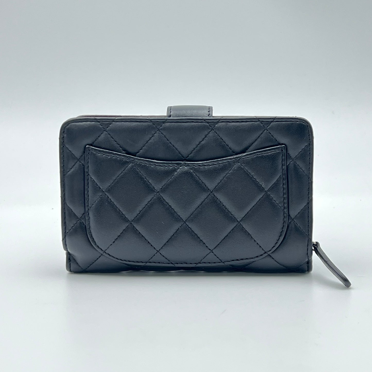 Chanel Black Quilted Leather CC BiFold Wallet