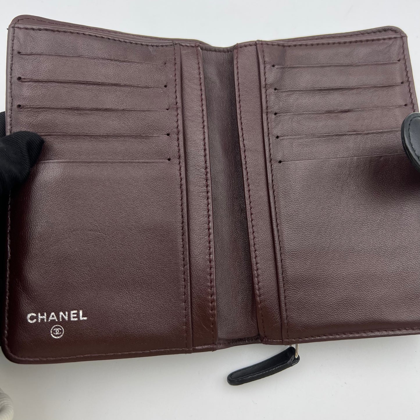 Chanel Black Quilted Leather CC BiFold Wallet