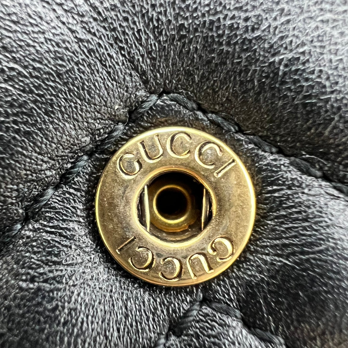 Calfskin Matelasse Super Mini GG Marmont Shoulder Bag Black