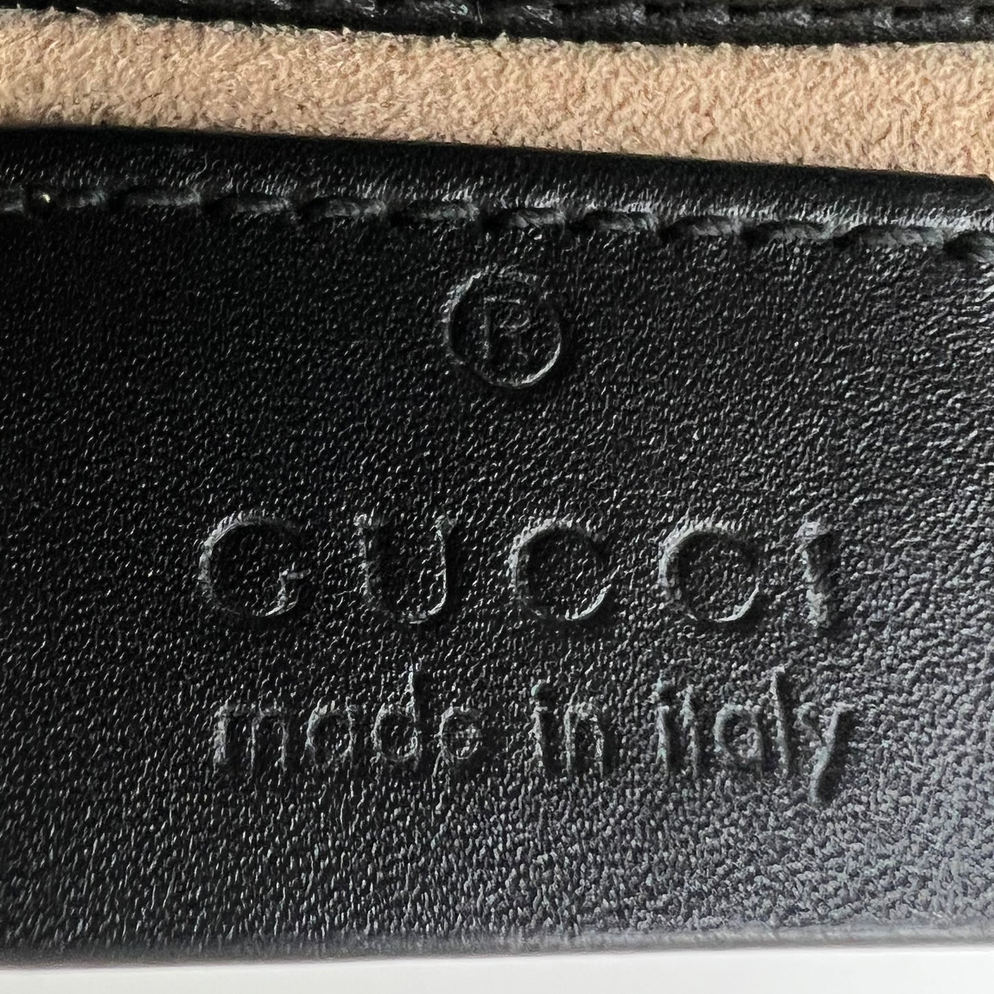 Calfskin Matelasse Super Mini GG Marmont Shoulder Bag Black