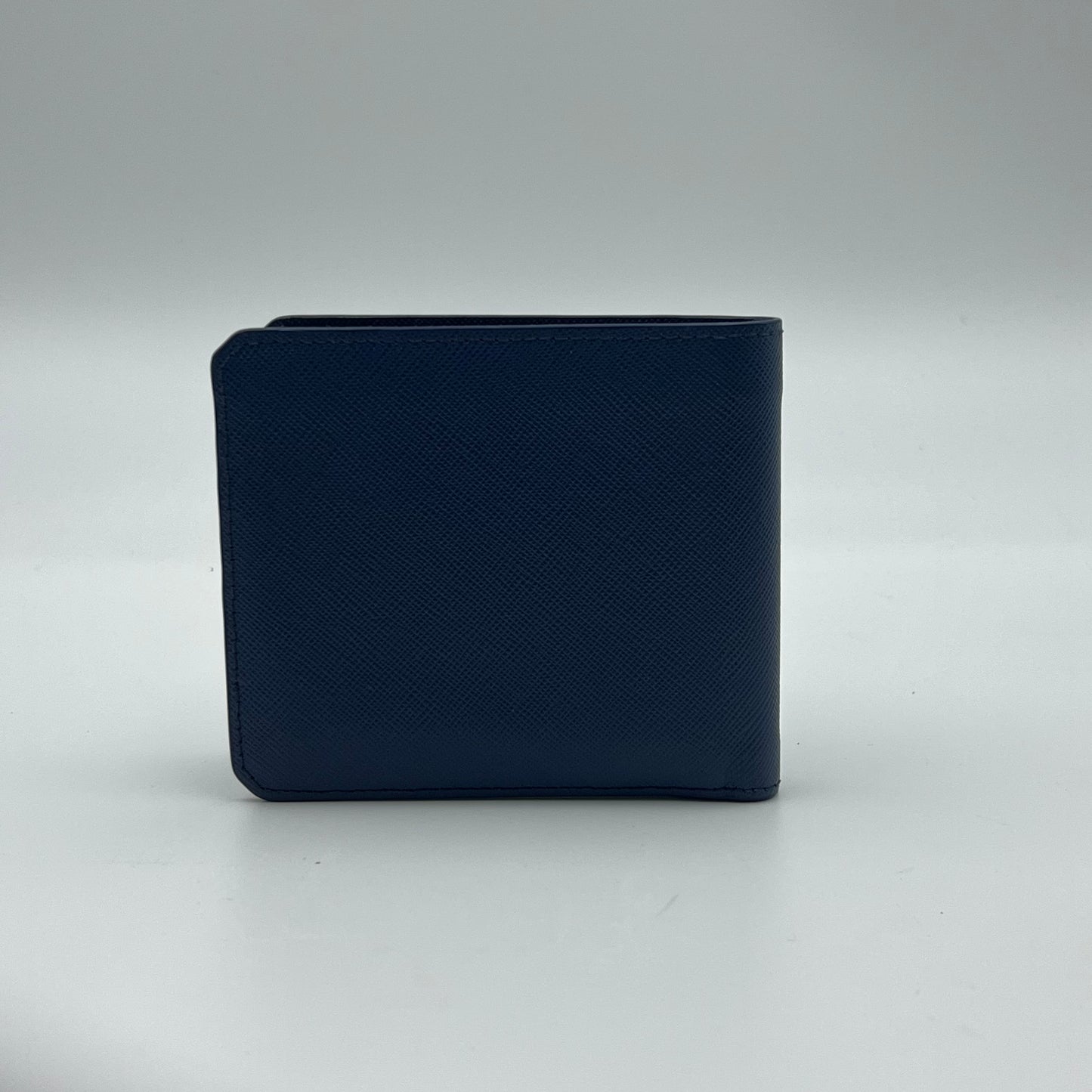 saffiano leather wallet blue