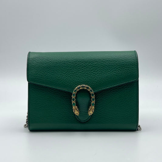Mini Dionysus Wallet on Chain Green