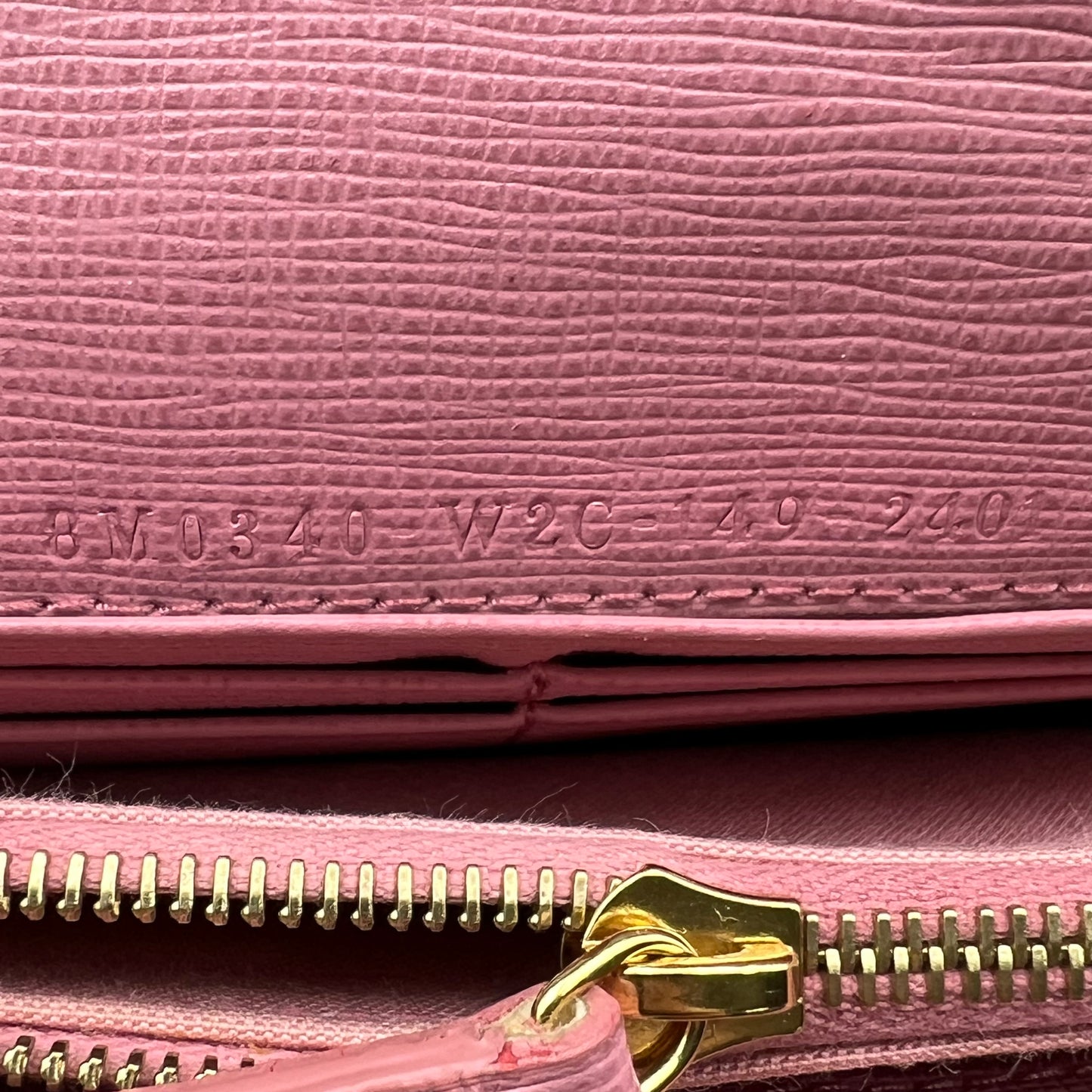 Pink Ombre Zucca Coated Canvas Continental Wallet