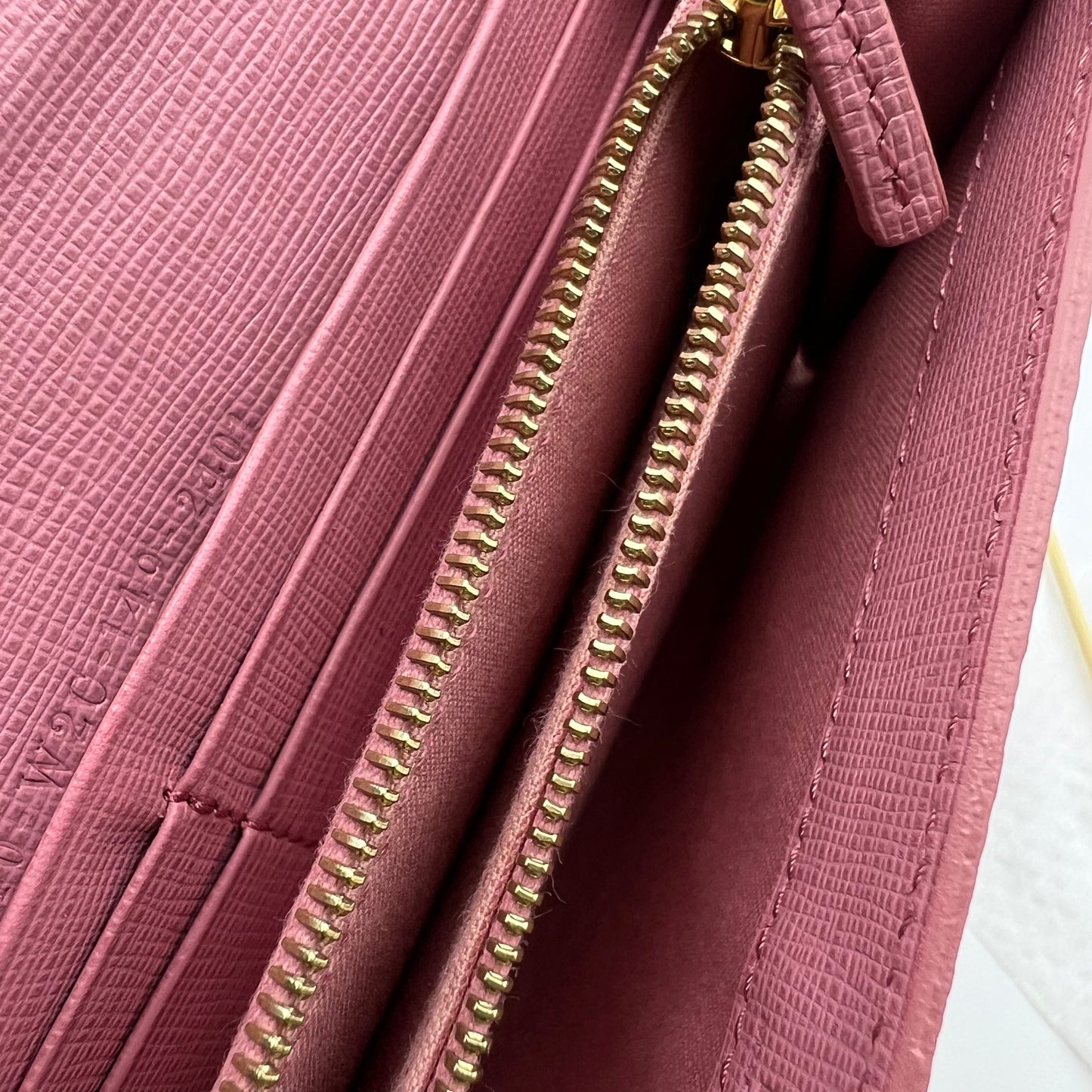 Pink Ombre Zucca Coated Canvas Continental Wallet