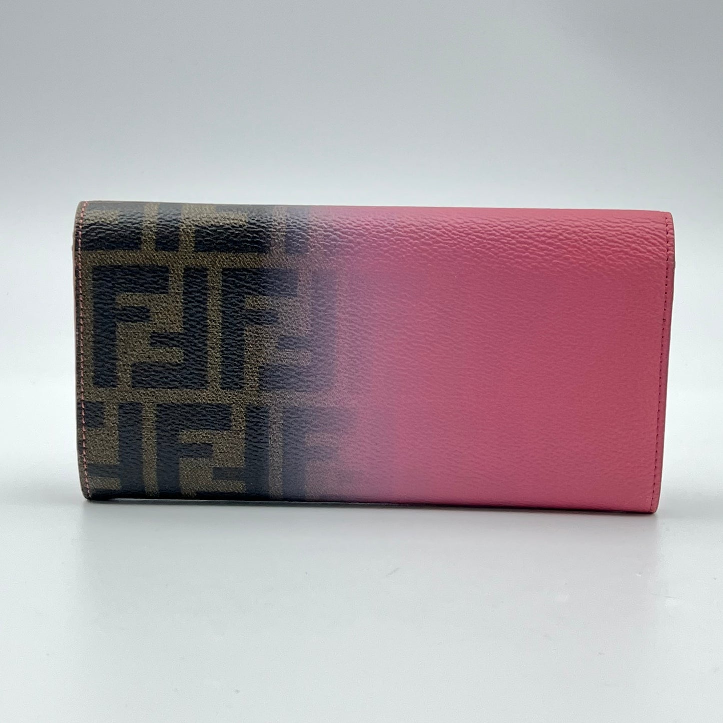 Pink Ombre Zucca Coated Canvas Continental Wallet