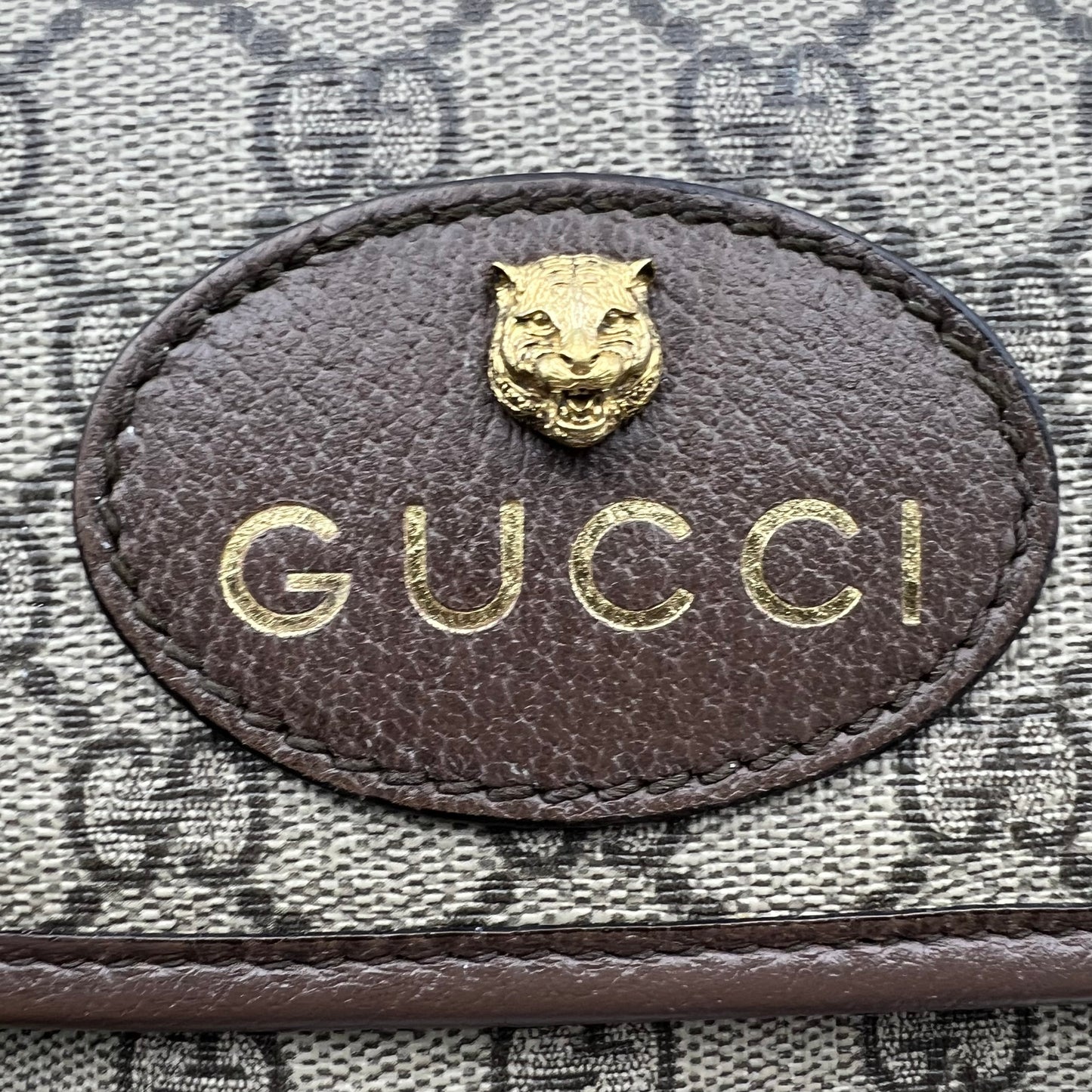 GG Supreme Monogram Neo Vintage Web Belt Bag Brown